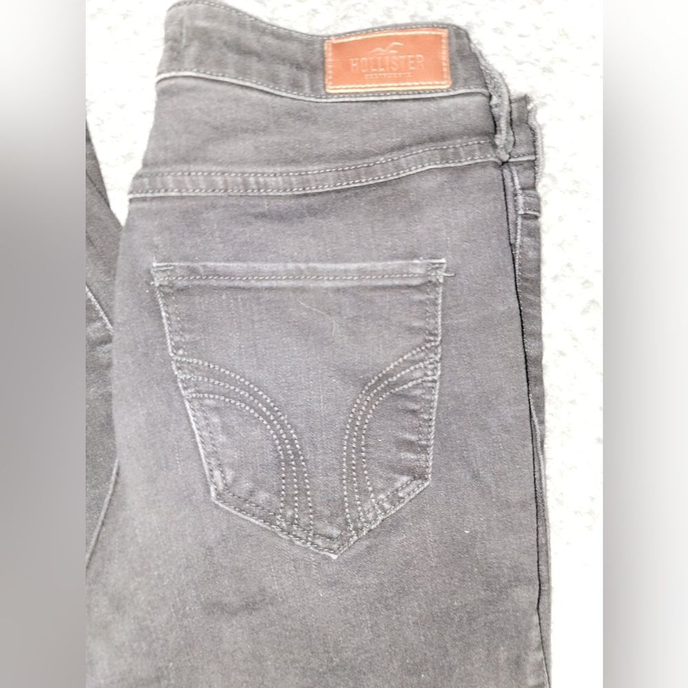 Hollister Dark Gray Ultra High Rise Super Skinny Jeans  Size 7L - Picture 2 of 9